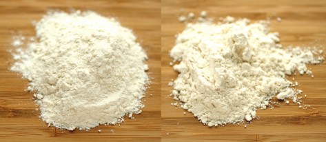 Bread flour (left); First clear flour (right)