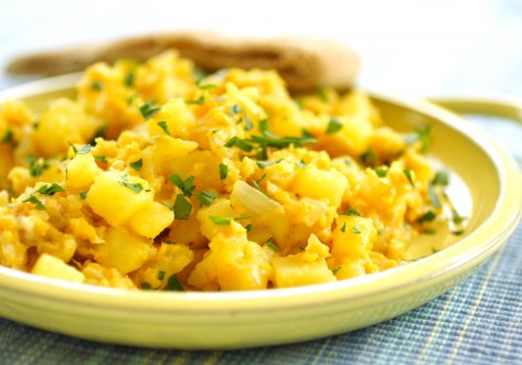 Potato and Egg Scramble with Pilpelchuma