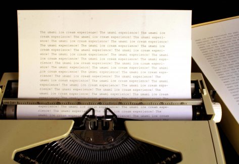 Paper in typewriter